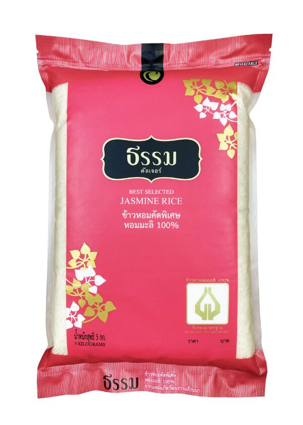 re-5-kg-01 ธรรม ข้าวหอมมะลิ คุณภาพคัดพิเศษ 100% - Image 1
